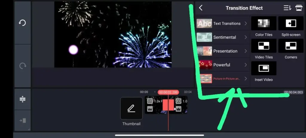 transitions and effects kinemaster